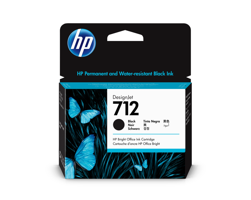 HP 712 Tintenpatrone schwarz 80ml - 3ED71A