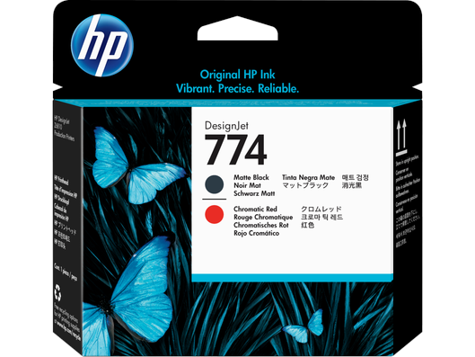 HP Druckkopf 774 matt schwarz+ c-rot