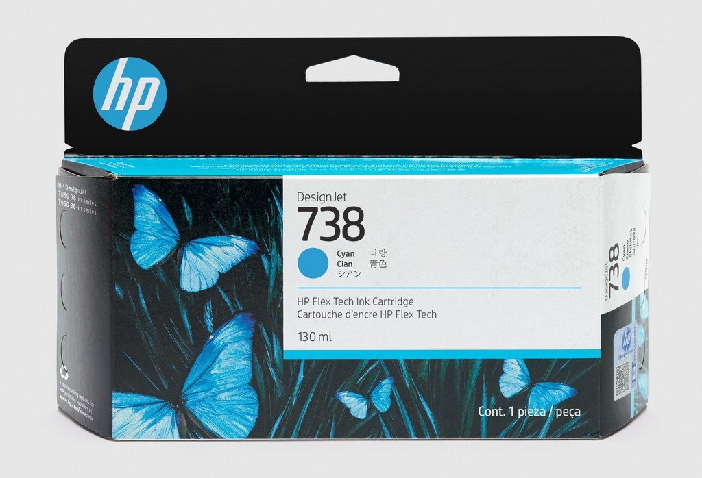 HP 738 130ml Tintenpatrone Cyan