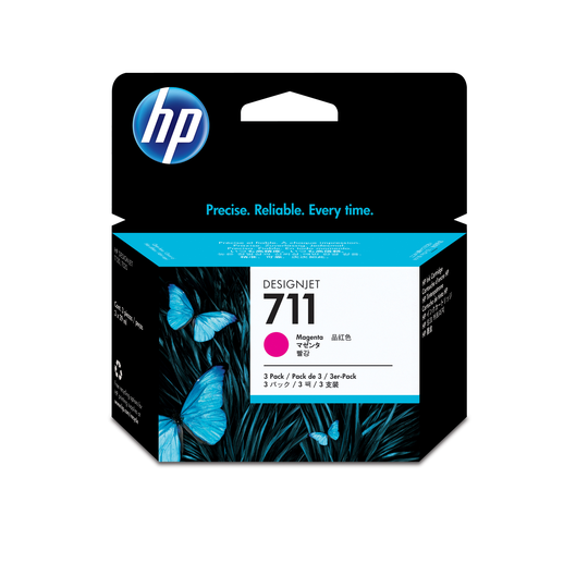 HP 711 Tintenpatrone magenta 3er Packung 29ml - CZ135A