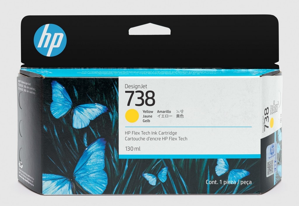 HP 738 130ml Tintenpatrone Gelb