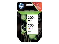 HP 300 - 2er-Pack - Schwarz, Farbe (Cyan, Magenta, Gelb) - original - Tintenpatrone