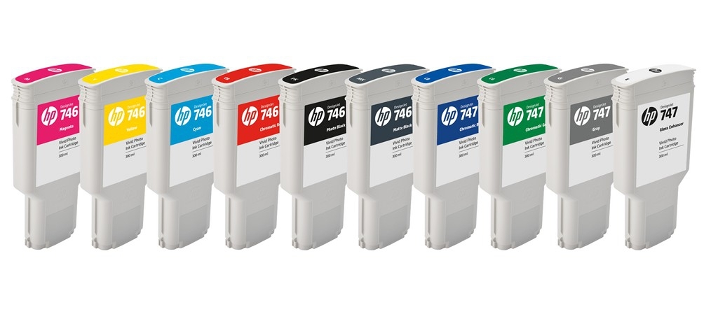 Kompletter Satz Tintenpatrone Z9+ HP 746 mit GlossEnhancer