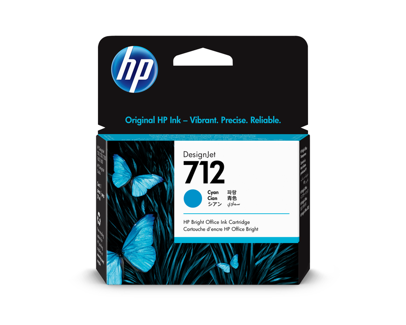 HP 712 Tintenpatrone cyan 29ml - 3ED67A