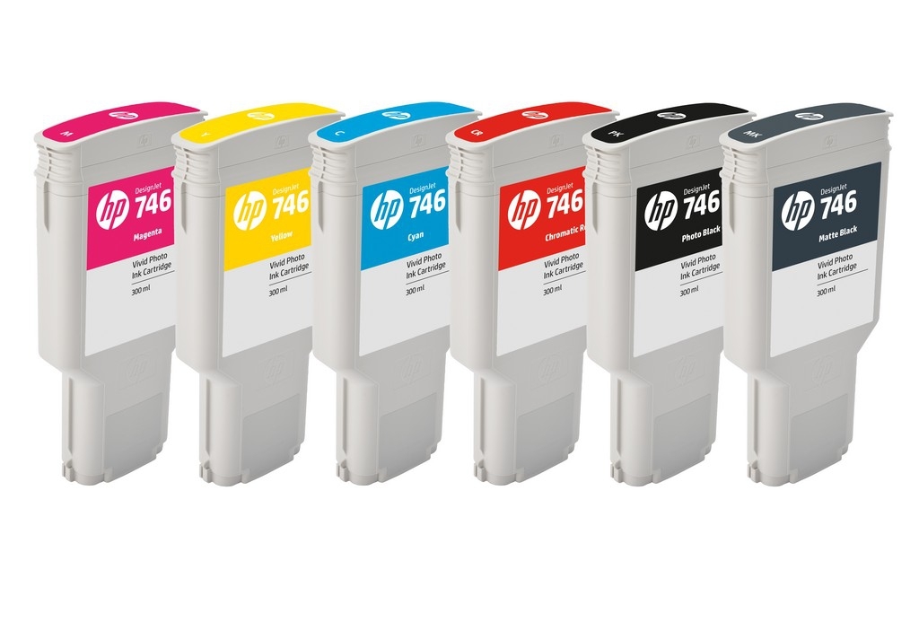Kompletter Satz Tintenpatrone HP 746 (6 x 300ml)