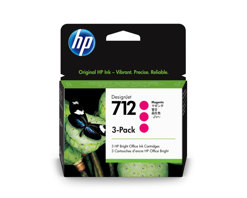 HP 712 Tintenpatrone magenta 3er Pack 29ml - 3ED78A