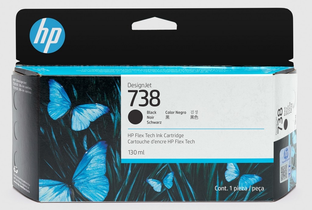 HP 738 130ml Tintenpatrone Schwarz