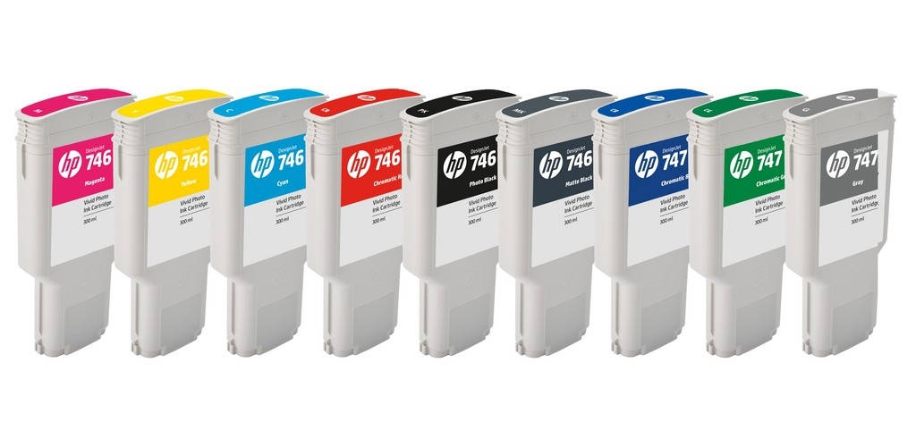 Kompletter Satz Tintenpatrone HP 746 ohne GlossEnhancer