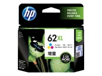 HP 62XL - Hohe Ergiebigkeit - Farbe (Cyan, Magenta, Gelb) - original - Tintenpatrone