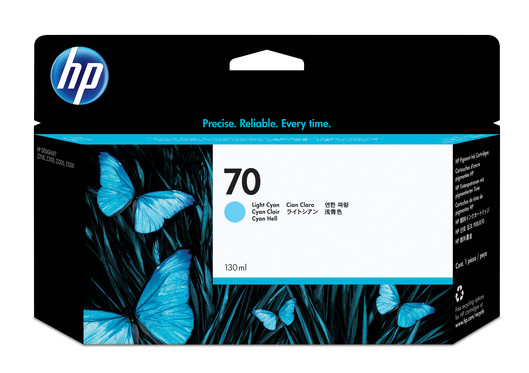 HP 70 Tintenpatrone cyan light130ml - C9390A