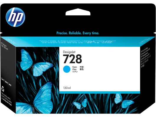 HP 728 Tintenpatrone cyan 130ml - F9J67A