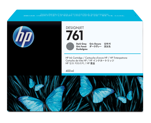HP 761 Tintenpatrone dunkel grau 400ml - CM996A